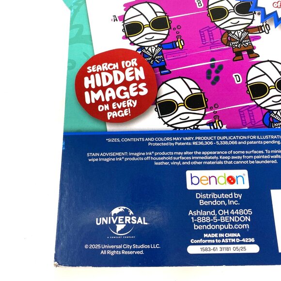 Universal Monsters Halloween Imagine Ink Activity Book Travel Frankenstein - Picture 7 of 11